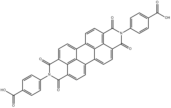Benzoic acid, 4,4'-(1,3,8,10-tetrahydro-1,3,8,10-tetraoxoanthra[2,1,9-def:6,5,10-d'e'f']diisoquinoline-2,9-diyl)bis- 구조식 이미지