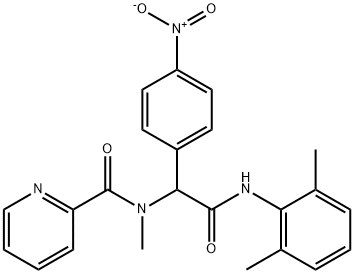 2-Pyridinecarboxamide,N-[2-[(2,6-dimethylphenyl)amino]-1-(4-nitrophenyl)-2-oxoethyl]-N-methyl-(9CI) Structure