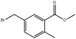 Benzoic acid, 5-(bromomethyl)-2-methyl-, methyl ester Structure