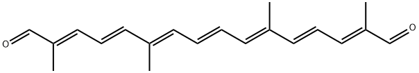 (2E,4E,6E,8E,10E,12E,14E)-2,6,11,15-Tetramethyl-2,4,6,8,10,12,14-hexadecaheptenedial 구조식 이미지