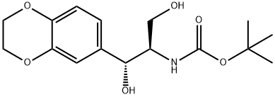 Carbamic acid, N-[(1R,2R)-2-(2,3-dihydro-1,4-benzodioxin-6-yl)-2-hydroxy-1-(hydroxymethyl)ethyl]-, 1,1-dimethylethyl ester Structure