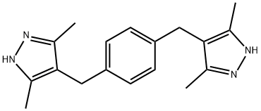 1H-Pyrazole, 4,4'-[1,4-phenylenebis(methylene)]bis[3,5-dimethyl- Structure