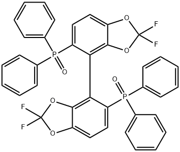 Phosphine oxide, [5'-(diphenylphosphinyl)-2,2,2',2'-tetrafluoro[4,4'-bi-1,3-benzodioxol]-5-yl]diphenyl- Structure