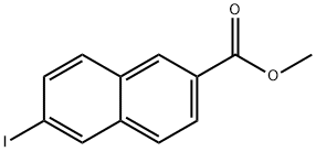 2-Naphthalenecarboxylic acid, 6-iodo-, methyl ester 구조식 이미지