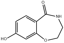 1,4-Benzoxazepin-5(2H)-one, 3,4-dihydro-8-hydroxy- 구조식 이미지