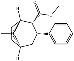 8-Azabicyclo[3.2.1]octane-2-carboxylic acid, 8-methyl-3-phenyl-, methyl ester, (1S,2R,3R,5R)- Structure
