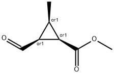 Cyclopropanecarboxylic acid, 2-formyl-3-methyl-, methyl ester, (1R,2S,3R)-rel- (9CI) Structure