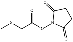 Acetic acid, 2-(methylthio)-, 2,5-dioxo-1-pyrrolidinyl ester Structure