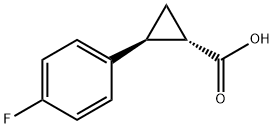 (1S,2S)-2-(4-Fluoro-phenyl)-cyclopropanecarboxylic acid 구조식 이미지