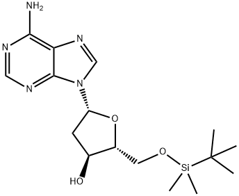 Adenosine, 2'-deoxy-5'-O-[(1,1-dimethylethyl)dimethylsilyl]- Structure