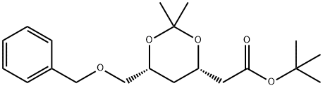 2,4-디데옥시-3,5-O-(1-메틸에틸리덴)-6-O-(페닐메틸)-L-트레오-헥소닉산tert-부틸에스테르 구조식 이미지