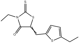 (5Z)-3-ethyl-5-[(5-ethylthiophen-2-yl)methylidene]-2-sulfanylidene-1,3-thiazolidin-4-one 구조식 이미지