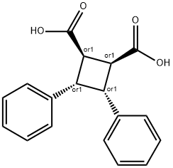 (1S)-3β,4β-Diphenyl-1α,2α-cyclobutanedicarboxylic acid 구조식 이미지