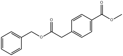 Benzeneacetic acid, 4-(methoxycarbonyl)-, phenylmethyl ester 구조식 이미지
