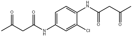 부탄아미드,N,N'-(2-클로로-1,4-페닐렌)-비스-(3-옥소-) 구조식 이미지