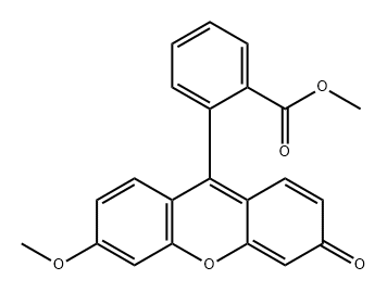 Benzoic acid, 2-(6-methoxy-3-oxo-3H-xanthen-9-yl)-, methyl ester Structure