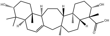 (4R)-3β,21β-Dihydroxy-C(14a)-homo-27-norgammacer-14-en-23-oic acid 구조식 이미지