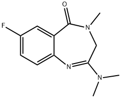 5H-1,4-Benzodiazepin-5-one, 2-(dimethylamino)-7-fluoro-3,4-dihydro-4-methyl- Structure