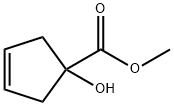 3-Cyclopentene-1-carboxylic acid, 1-hydroxy-, methyl ester Structure