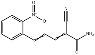 2-cyano-5-(2-nitrophenyl)penta-2,4-dienamide 구조식 이미지