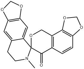 7',8'-Dihydro-6'-methylspiro[7H-1,3-dioxolo[4,5-h][2]benzopyran-7,5'(6'H)-[1,3]dioxolo[4,5-g]isoquinolin]-6(9H)-one 구조식 이미지