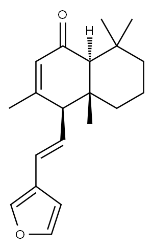 (4S)-4α-[(Z)-2-(3-Furyl)vinyl]-4a,5,6,7,8,8aβ-hexahydro-3,4aα,8,8-tetramethylnaphthalen-1(4H)-one 구조식 이미지