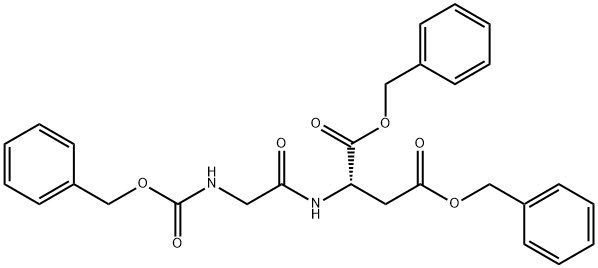 L-Aspartic acid, N-[N-[(phenylmethoxy)carbonyl]glycyl]-, bis(phenylmethyl) ester (9CI) Structure
