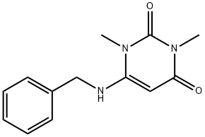 6-(benzylamino)-1,3-dimethyl-pyrimidine-2,4-quinone 구조식 이미지