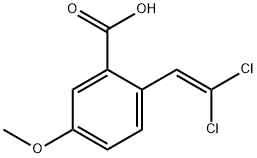 Benzoic acid, 2-(2,2-dichloroethenyl)-5-methoxy- Structure