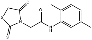 N-(2,5-dimethylphenyl)-2-(4-oxo-2-sulfanylidene-1,3-thiazolidin-3-yl)acetamide 구조식 이미지