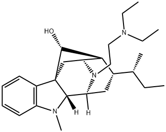 (17R,20α)-4-[2-(Diethylamino)ethyl]-4,21-secoajmalan-17-ol 구조식 이미지