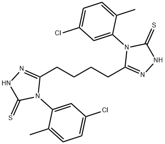 4-(5-chloro-2-methylphenyl)-3-[4-[4-(5-chloro-2-methylphenyl)-5-sulfanylidene-1H-1,2,4-triazol-3-yl]butyl]-1H-1,2,4-triazole-5-thione Structure