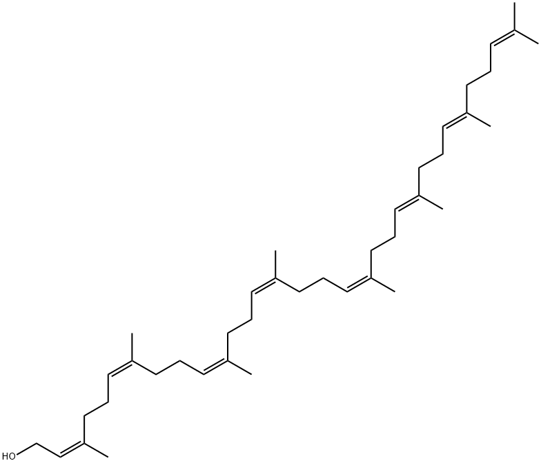 3,7,11,15,19,23,27,31-Octamethyl-2,6,10,14,18,22,26,30-dotriacontaocten-1-ol Structure