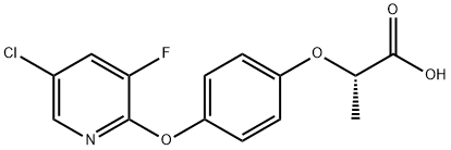 Propanoic acid, 2-[4-[(5-chloro-3-fluoro-2-pyridinyl)oxy]phenoxy]-, (2S)- Structure