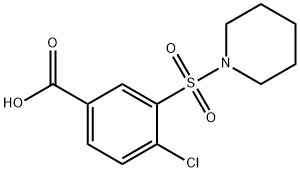 Benzoic acid, 4-chloro-3-(1-piperidinylsulfonyl)- Structure