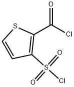 2-Thiophenecarbonyl chloride, 3-(chlorosulfonyl)- 구조식 이미지