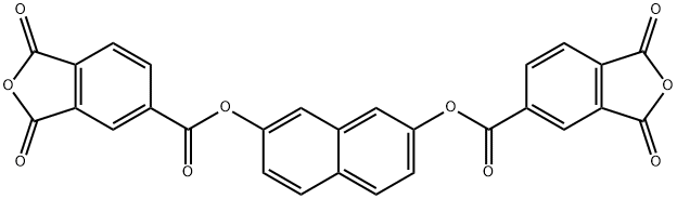 5-Isobenzofurancarboxylic acid, 1,3-dihydro-1,3-dioxo-, 2,7-naphthalenediyl ester (9CI) Structure