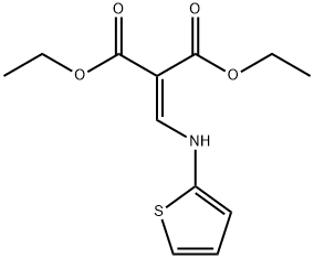 Propanedioic acid, 2-[(2-thienylamino)methylene]-, 1,3-diethyl ester Structure