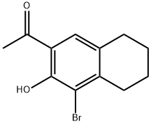 Ethanone, 1-(4-bromo-5,6,7,8-tetrahydro-3-hydroxy-2-naphthalenyl)- Structure