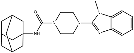 1-Piperazinecarboxamide,4-(1-methyl-1H-benzimidazol-2-yl)-N-tricyclo[3.3.1.13,7]dec-1-yl-(9CI) 구조식 이미지