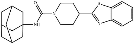 1-Piperidinecarboxamide,4-(2-benzothiazolyl)-N-tricyclo[3.3.1.13,7]dec-1-yl-(9CI) Structure