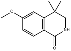 1(2H)-Isoquinolinone, 3,4-dihydro-6-methoxy-4,4-dimethyl- Structure