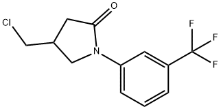 2-Pyrrolidinone, 4-(chloromethyl)-1-[3-(trifluoromethyl)phenyl]- Structure