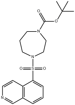 1H-1,4-Diazepine-1-carboxylic acid, hexahydro-4-(5-isoquinolinylsulfonyl)-, 1,1-dimethylethyl ester Structure