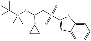 Benzothiazole, 2-[[(2S)-2-cyclopropyl-2-[[(1,1-dimethylethyl)dimethylsilyl]oxy]ethyl]sulfonyl]- Structure