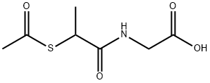 Glycine, N-[2-(acetylthio)-1-oxopropyl]- Structure