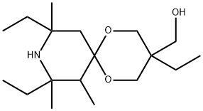 1,5-Dioxa-9-azaspiro[5.5]undecane-3-methanol, 3,8,10-triethyl-7,8,10-trimethyl- Structure