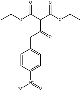 Propanedioic acid, 2-[2-(4-nitrophenyl)acetyl]-, 1,3-diethyl ester 구조식 이미지