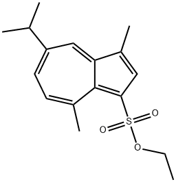 1-Azulenesulfonic acid, 3,8-dimethyl-5-(1-methylethyl)-, ethyl ester Structure