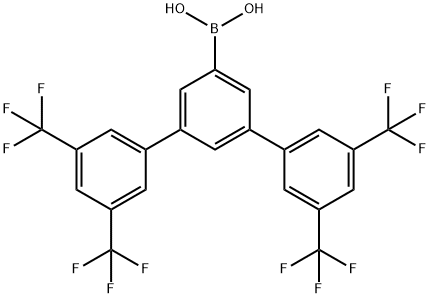 Boronic acid, B-[3,3'',5,5''-tetrakis(trifluoromethyl)[1,1':3',1''-terphenyl]-5'-yl]- Structure